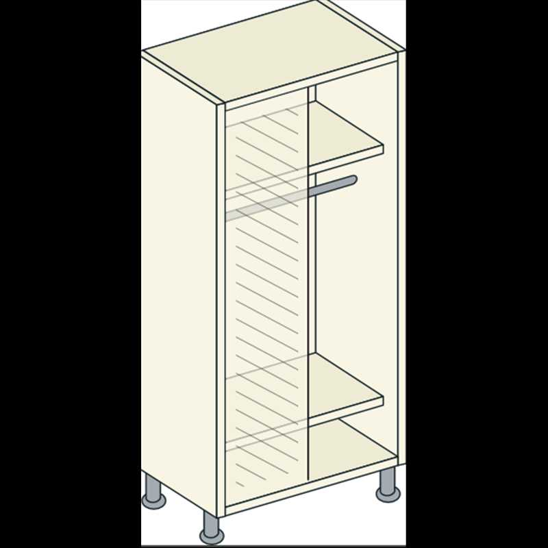 Bretton Park Mirrored Corner Single Hanging Unit - 2 Shelf