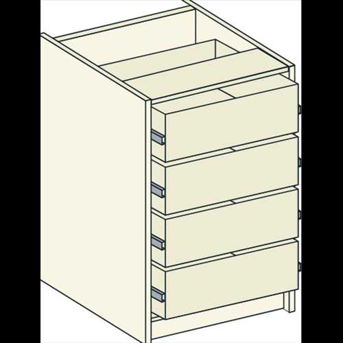 Bedside Drawer Unit 4 Drawers - Bretton Park