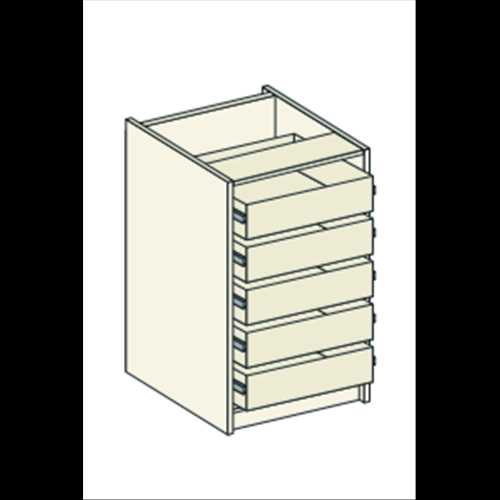 Tall Drawer Unit Pack 5 Drawers - Bretton Park 