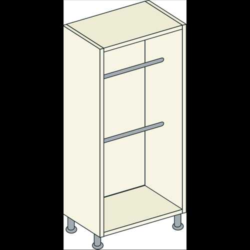 Double Door Mirrored Double Hanging Unit - Bretton Park