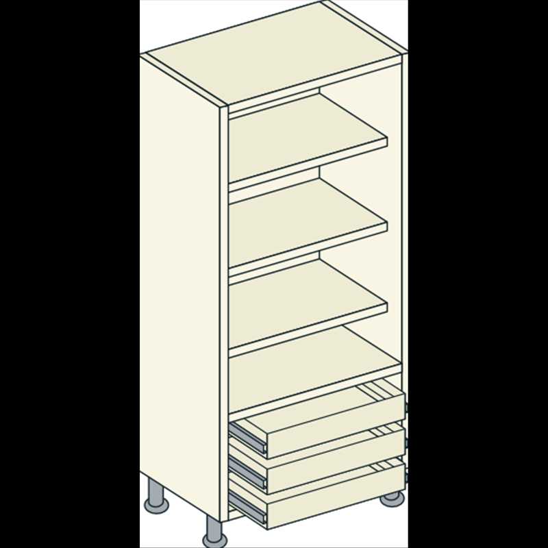 Double Door Mirrored Fully Shelved Unit - Bretton Park