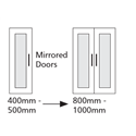 Double Door Mirrored Fully Shelved Unit - Bretton Park