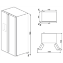 Smeg American Side-by-Side Fridge Freezer (Stainless Steel Door & White Sides)