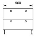 Alento Gloss Ivory - Drawer Unit 2-900