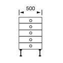 Alento Gloss Ivory - Drawer Unit 5-500