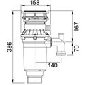 Franke TE-75S Slimline Waste Disposal Unit 
