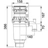 Franke TE-75S Slimline Waste Disposal Unit 