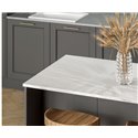 Axiom White Painted Marble Square Edge