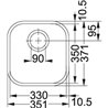 Franke Ariane 3/4 Bowl Undermount Sink