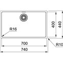 Franke Maris Jumbo Single Bowl Undermount Sink