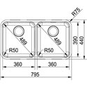 Franke Largo Double Bowl Undermount Sink