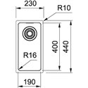 Franke Maris Small Bowl Slim-Top profile inset sink