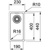 Franke Maris Small Bowl Slim-Top profile inset sink
