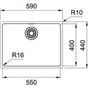 Franke Maris Single Bowl Slim Top Edge Profile Inset Sink