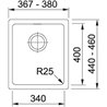 Franke Kubus Fragranite Main Bowl Undermount Sink