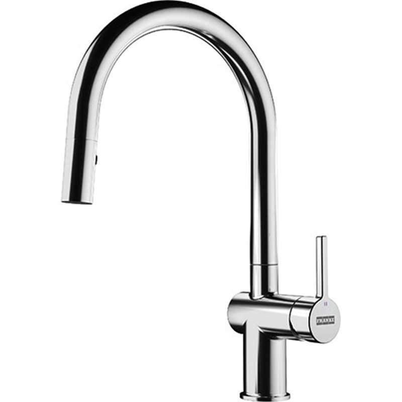 Franke Active Pull Out Dual Spray Mono Hole Mixer - J Spout Franke Active Pull Out Dual Spray Mono Hole Mixer - J Spout