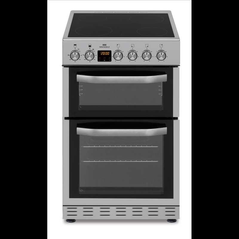 50cm Double Oven Electric Cooker - Silver NWTOP53DCS 