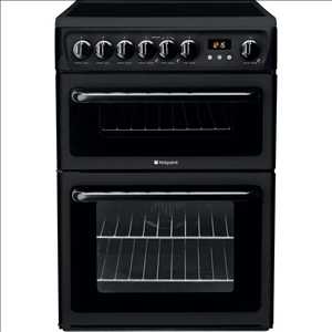 Hotpoint Collection Double Oven Electric Cooker HAE60K