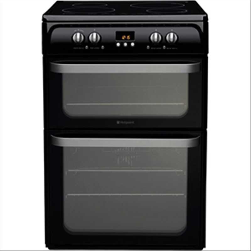 Hotpoint Ultima Double Oven Electric Cooker HUI614K 