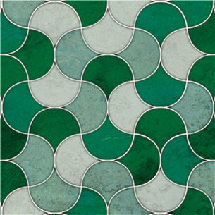 Alloy Emerald Scallop Splashback