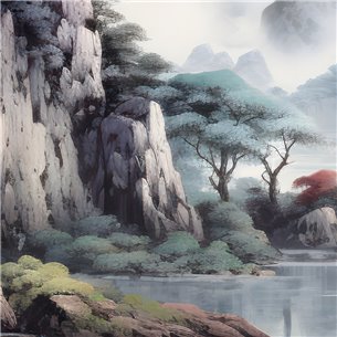 Showerwall Lagoon - Acrylic