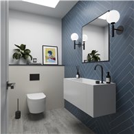 Showerwall Nordic Blue Herringbone