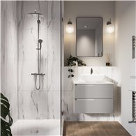 Showerwall White Marble Tile 