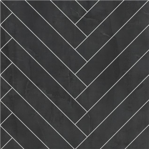 Showerwall Black Velvet Herringbone Tile