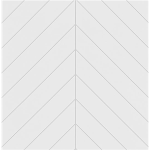 Showerwall Snow White Chevron Tile