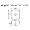 Mirostone Angara 1.0 Bowl Pure Acrylic White