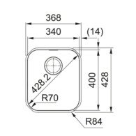 Franke Smart SRX 110-34 Single Bowl Undermount Sink